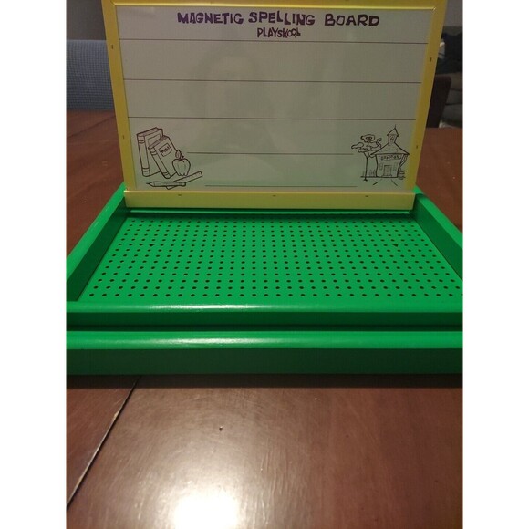 Playskool Chalk Board magnetic dry erase board vintage learning homeschool HTF - Picture 4 of 11
